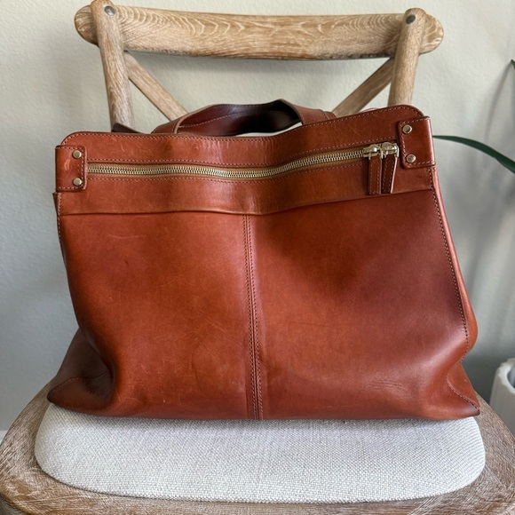 Sezane Sam leather tote bag - Picture 8 of 13